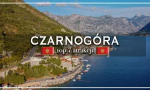 Widok na Zatokę Kotorską, miasteczko i góry. Czarnogóra atrakcje: top 7.